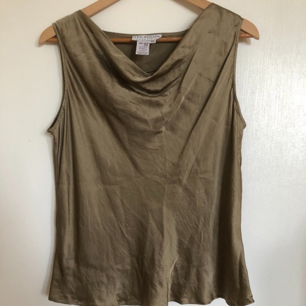 Silk Cowl Neck Tank